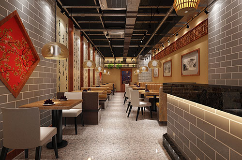 唐山传统中式餐厅餐馆装修设计效果图