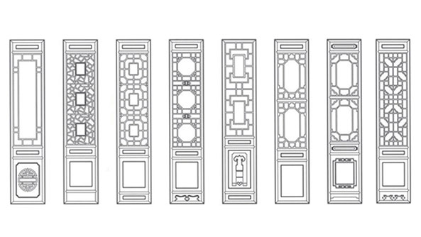 唐山喜迎门中式花格CAD设计图样式大全