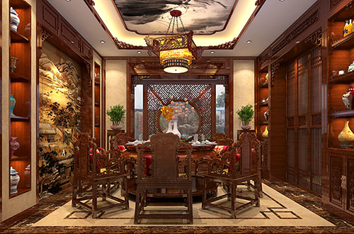 唐山温馨雅致的古典中式家庭装修设计效果图