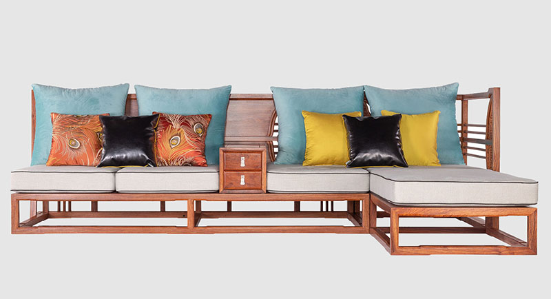 唐山中式家居装修实木沙发组合家具效果图