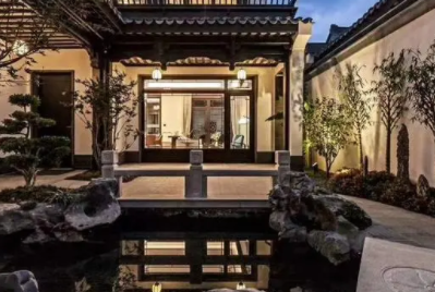 唐山现代中式别墅的庭院设计如此美丽